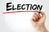 Hand writing Election with marker