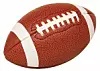 Leather American football on white background, full ball