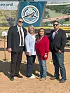 Reps. Brian Baca, Gail Armstrong and Tanya Mirabal Moya, and Sen. Josh Sanchez at the groundbreaking for the new Los Lunas Boulevard/I-25 Corridor project in  August 2025.