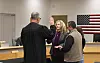Valencia County Magistrate Judge John R. Chavez swears in Dana Sanders to the Los Lunas Board of Education on, Tuesday, Jan. 7.