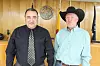 Two new village councilors were sworn in Monday evening in Bosque Farms, including, from left, Manual Zamora and James Bruhn.