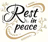 Rest in peace text for Respect for the funeral vector